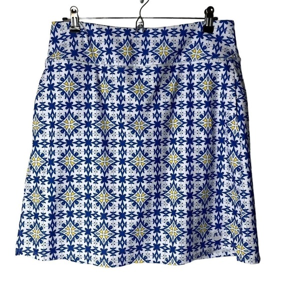 Moteepi Golf Skort Skirt Size L Modest 20" UV Protection HIgh Waist Pockets Blue - Picture 2 of 11